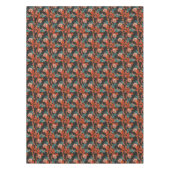 Oranje Abstract Floral Pattern Tafelkleed (Voorkant)