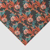 Oranje Abstract Floral Pattern Tissuepapier (Detail)