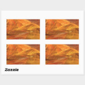 Oranje Abstract Fractal Rectangle Sticker (Vel)