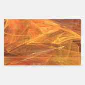 Oranje Abstract Fractal Rectangle Sticker (Voorkant)
