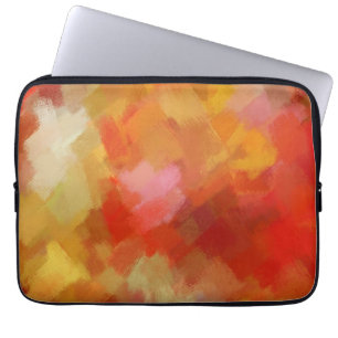 Oranje Abstract kunstschilder 31 Laptop Sleeve