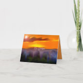 Oranje Abstract landschap Minimaal Grateful v2.1 Feestdagen Kaart (Voorkant)