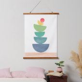 Oranje abstract midden eeuw hangend wandkleed (Slaapkamer)