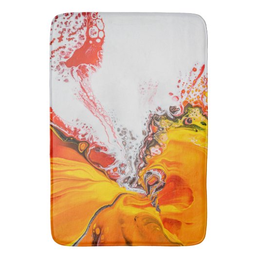 Oranje Abstract minimalistisch Badmat (Voorkant Verticaal)