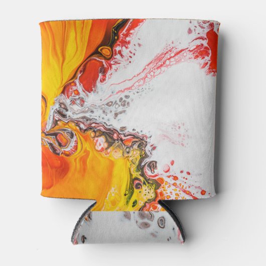 Oranje Abstract minimalistisch Blikjeskoeler (Voorkant)