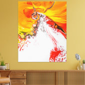 Oranje Abstract minimalistisch Canvas Afdruk (Insitu (Woonkamer))