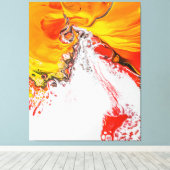 Oranje Abstract minimalistisch Canvas Afdruk (Insitu (Houten vloer))