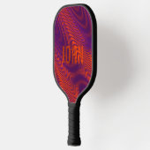 Oranje Abstract Moderne Moiré Effect Aangepaste Pickleball Paddle (Links)