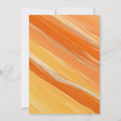 Oranje Abstract "Naar de Universiteit" Uitnodiging (Achterkant)
