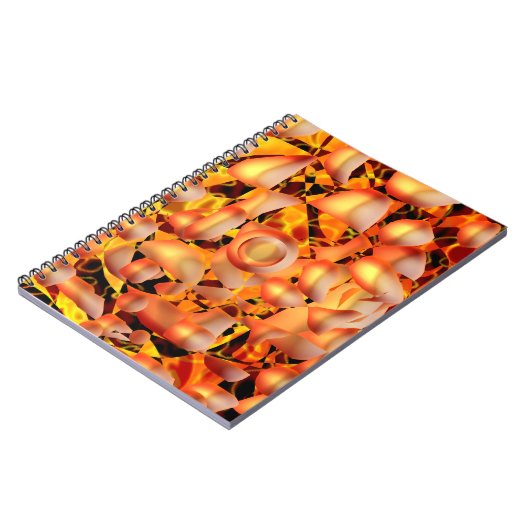 Oranje Abstract Notitieboek (Linkerzijde)