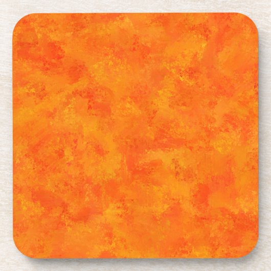 Oranje Abstract patroon Bier Onderzetter (Voorkant)