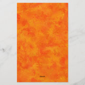 Oranje Abstract patroon Briefpapier (Achterkant)