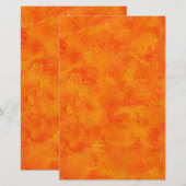 Oranje Abstract patroon Briefpapier (Voorkant / Achterkant)