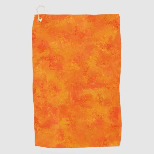 Oranje Abstract patroon Golfhanddoek (Voorkant)