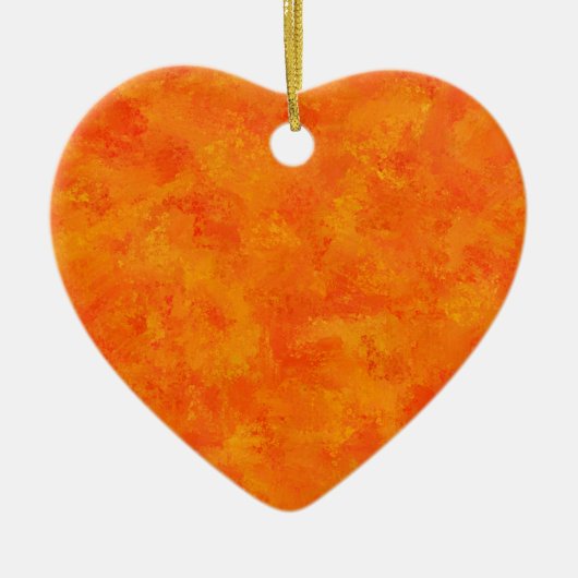 Oranje Abstract patroon Keramisch Ornament (Voorkant)