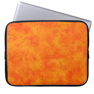 Oranje Abstract Patroon  Laptop Sleeve