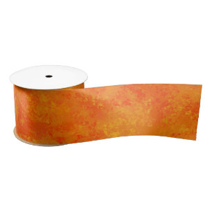 Oranje Abstract patroon Satijnen Lint