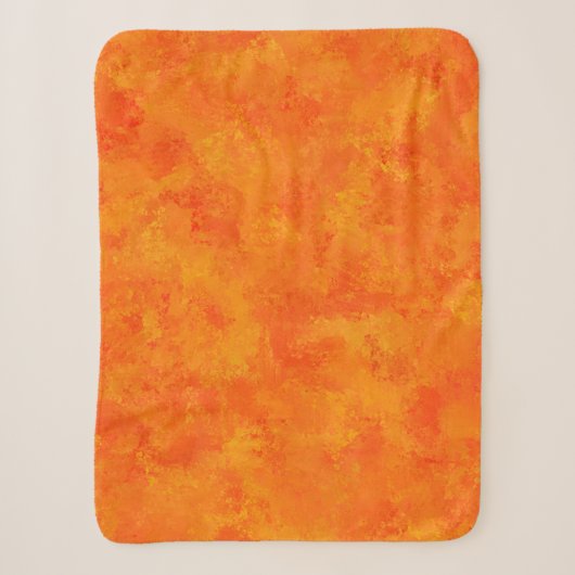 Oranje Abstract Patroon Sherpa Deken (Voorkant)