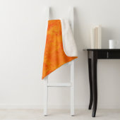 Oranje Abstract Patroon Sherpa Deken (In situ)