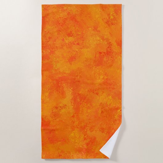 Oranje Abstract patroon Strandlaken (Voorkant)