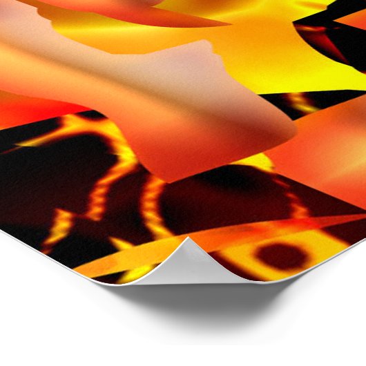 Oranje Abstract Poster (Hoek)