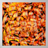 Oranje Abstract Poster (Voorkant)