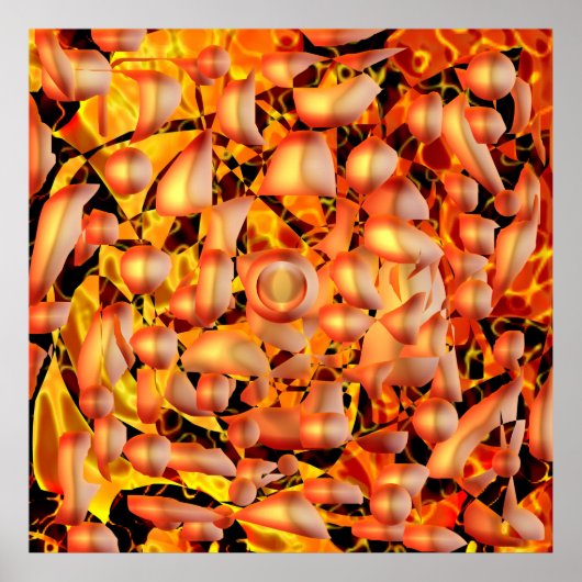 Oranje Abstract Poster (Voorkant)
