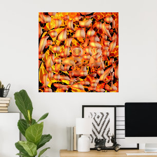 Oranje Abstract Poster