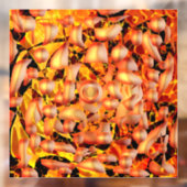 Oranje Abstract Raamsticker (Vel 2)