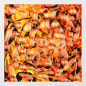 Oranje Abstract Raamsticker (Vel)