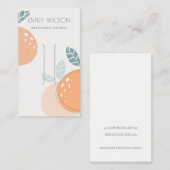 Oranje Abstract, robuust haarklembeeldscherm Visitekaartje (Voorkant / Achterkant)