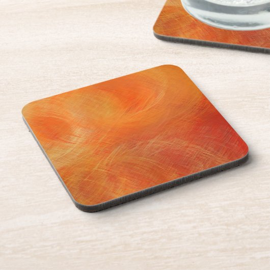 Oranje Abstract schilderen Bier Onderzetter (Linkerzijde)