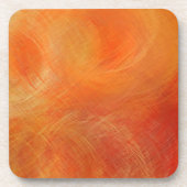 Oranje Abstract schilderen Bier Onderzetter (Voorkant)