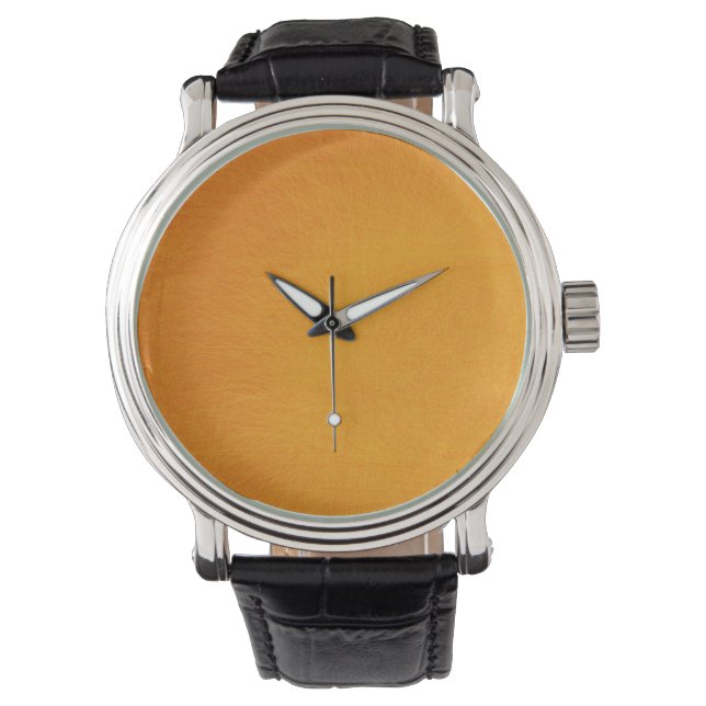 Oranje Abstract schilderen Horloge (Voorkant)