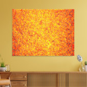 Oranje abstract schilderij canvas afdruk (Insitu (Woonkamer))