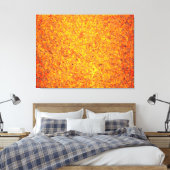 Oranje abstract schilderij canvas afdruk (Insitu (Slaapkamer))