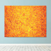 Oranje abstract schilderij canvas afdruk (Insitu (Houten vloer))
