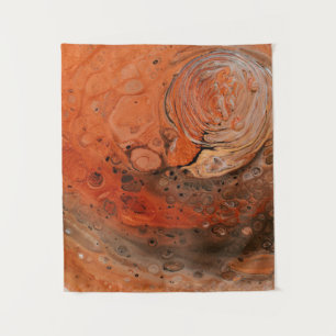 Oranje abstract schilderij wandkleed