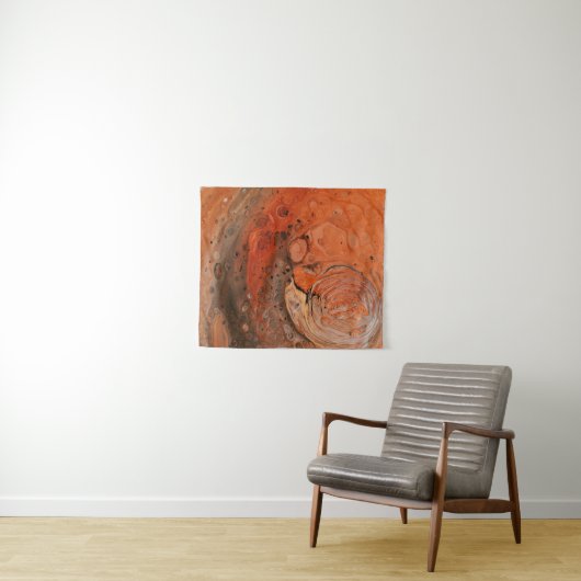 Oranje abstract schilderij wandkleed (In Situ (horizontaal))