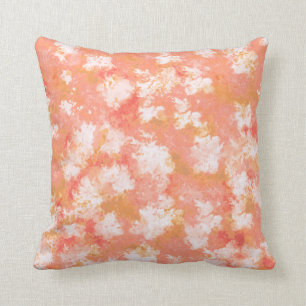 Oranje Abstract Sierkussen voor peach en foral