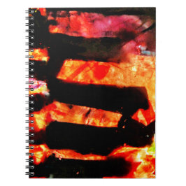 Oranje abstract, Spiraal Foto Notitieboek, Strips  Notitieboek