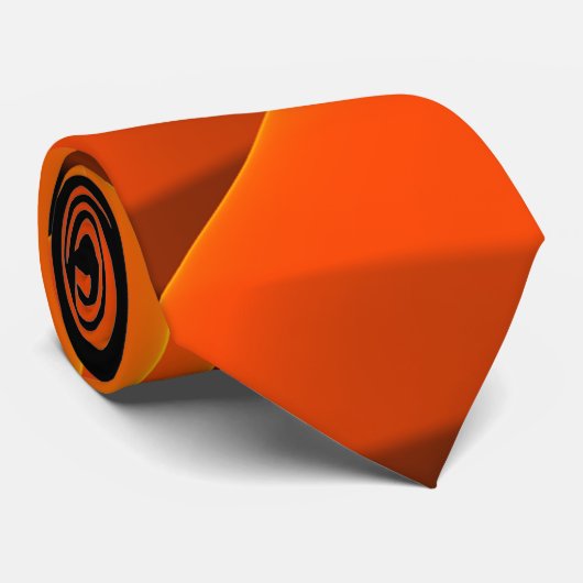 Oranje abstract stropdas (Opgerold)