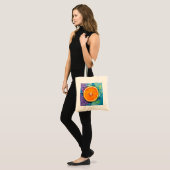 Oranje abstract tote bag (Voorkant (model))