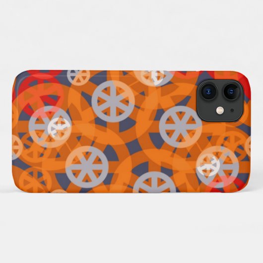 Oranje Abstract wielpatroon Case-Mate iPhone Case (Achterkant (horizontaal))