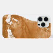 Oranje Abstracte Aquarel Achtergrond iPhone Hoesje (Achterkant horizontaal)