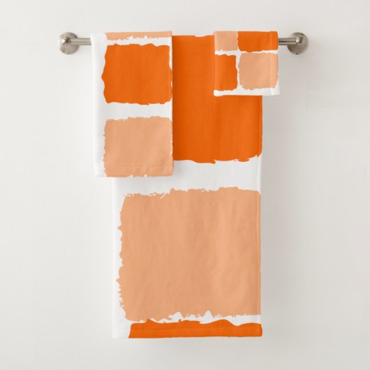 Oranje Abstracte badkamer handdoek sets (Insitu)