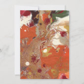 Oranje Abstracte Boho 60ste Verjaardagsfeestje Kaart (Achterkant)