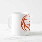 Oranje Abstracte decoratieve vector Koffiemok (Voorkant links)