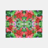 Oranje Abstracte dwergkunst Fleece Deken (Voorkant (Horizontaal))