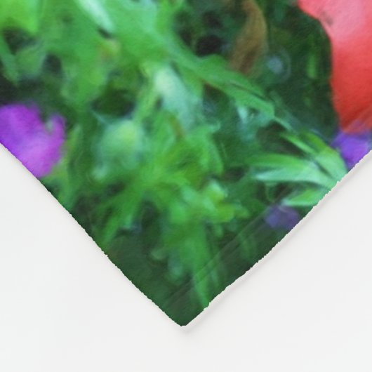 Oranje Abstracte dwergkunst Fleece Deken (Hoek)